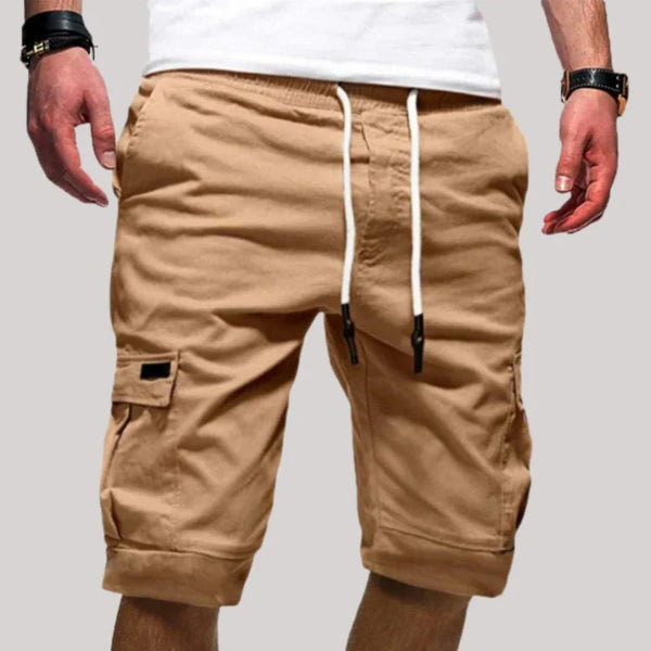 Herren Cargo Shorts mit Kordelzugbund und Mehreren Taschen-Shorts for men-Alpenkind