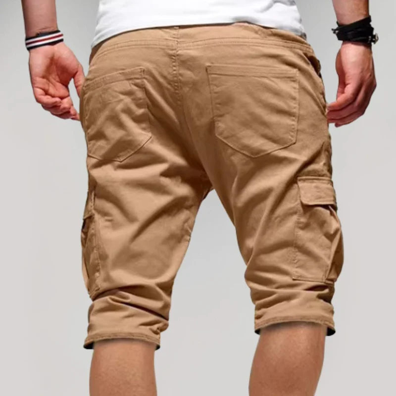 Herren Cargo Shorts mit Kordelzugbund und Mehreren Taschen-Shorts for men-Alpenkind