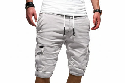 Herren Cargo Shorts mit Kordelzugbund und Mehreren Taschen-Shorts for men-Alpenkind
