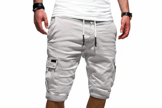 Herren Cargo Shorts mit Kordelzugbund und Mehreren Taschen-Shorts for men-Alpenkind