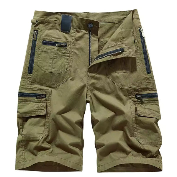 Herren Cargo Shorts mit Mehreren Taschen und Reißverschluss-Shorts for men-Alpenkind