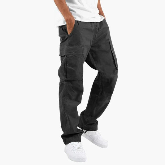 Herren-Cargohose mit praktischen Taschen und geradem Beinschnitt-Men Pants-Alpenkind