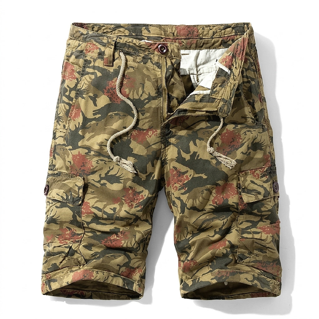 Herren-Cargoshorts mit Camouflage-Print-Shorts for men-Alpenkind