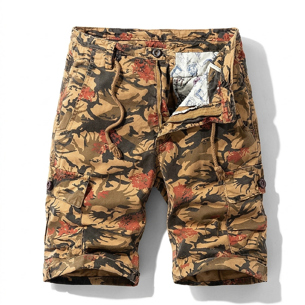 Herren-Cargoshorts mit Camouflage-Print-Shorts for men-Alpenkind