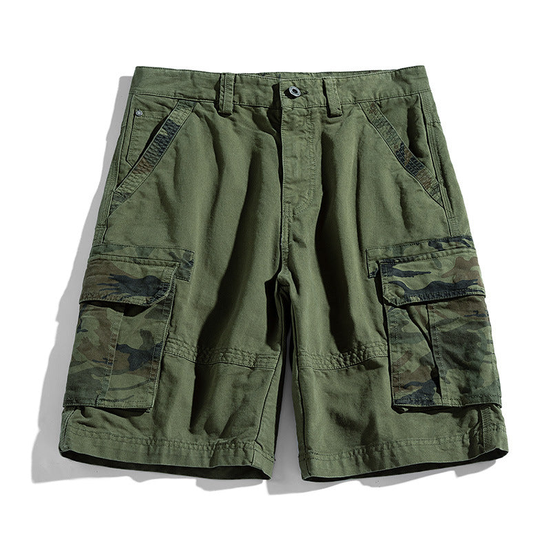Herren-Cargoshorts mit Camouflage-Taschen-Shorts for men-Alpenkind