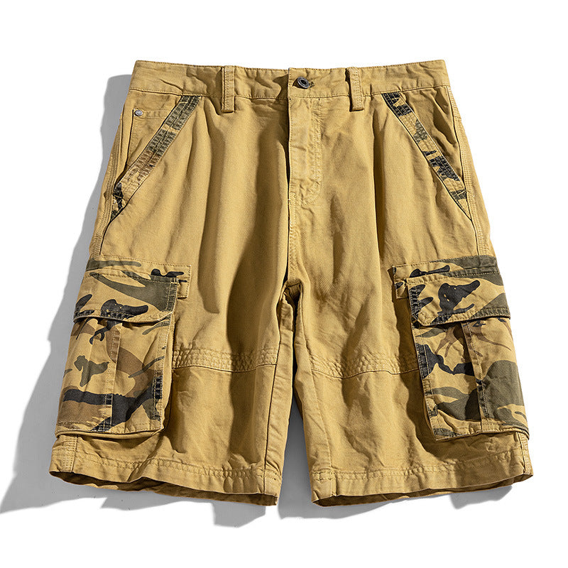 Herren-Cargoshorts mit Camouflage-Taschen-Shorts for men-Alpenkind