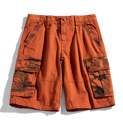 Herren-Cargoshorts mit Camouflage-Taschen-Shorts for men-Alpenkind