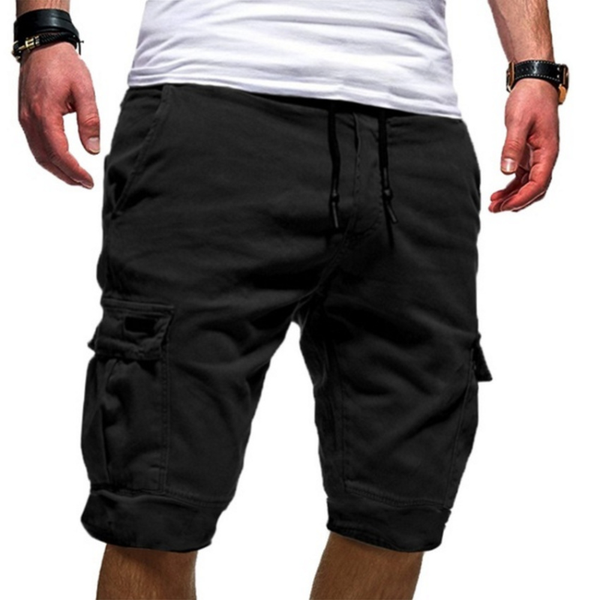 Herren Cargoshorts mit elastischem Bund und Kordelzug-Shorts for men-Alpenkind