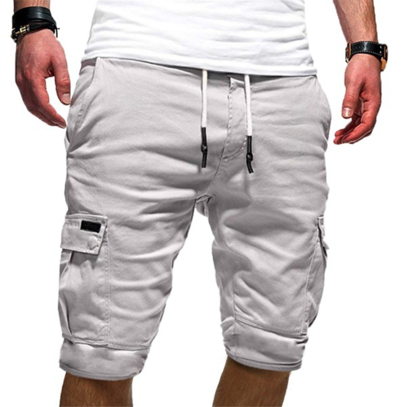Herren Cargoshorts mit elastischem Bund und Kordelzug-Shorts for men-Alpenkind