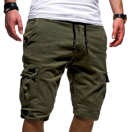 Herren Cargoshorts mit elastischem Bund und Kordelzug-Shorts for men-Alpenkind