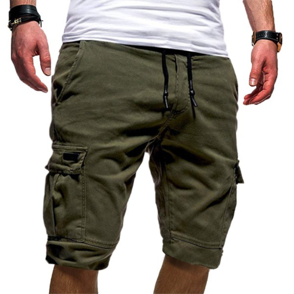 Herren Cargoshorts mit elastischem Bund und Kordelzug-Shorts for men-Alpenkind