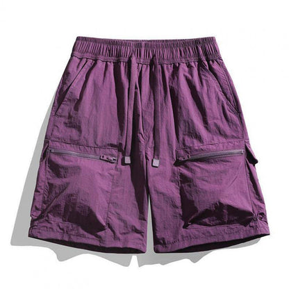 Herren-Cargoshorts mit Kordelzug und Reißverschlusstaschen-Shorts for men-Alpenkind