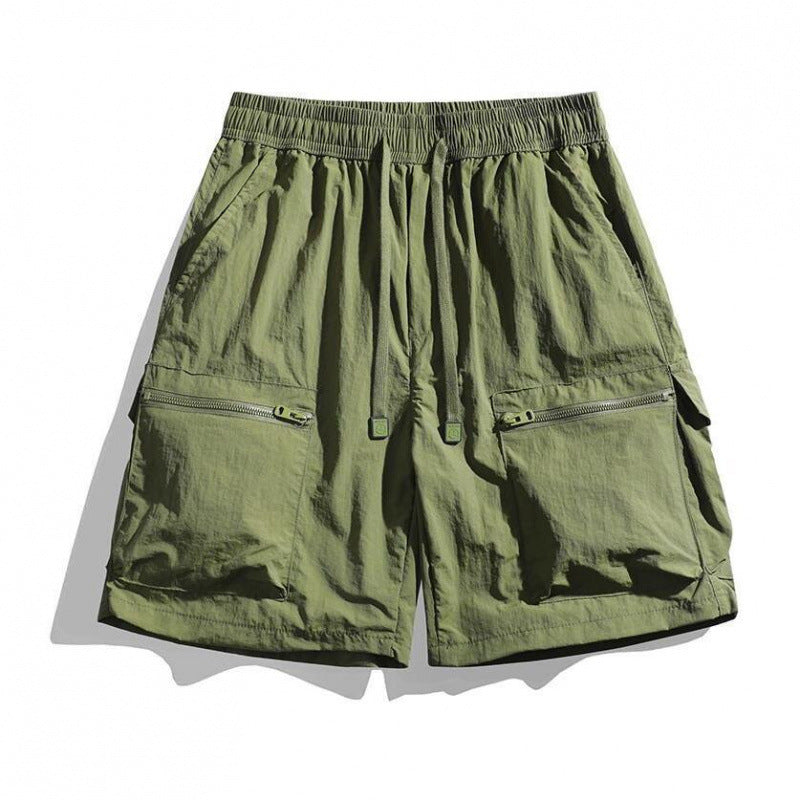 Herren-Cargoshorts mit Kordelzug und Reißverschlusstaschen-Shorts for men-Alpenkind