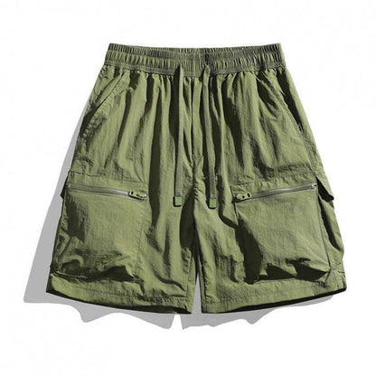 Herren-Cargoshorts mit Kordelzug und Reißverschlusstaschen-Shorts for men-Alpenkind
