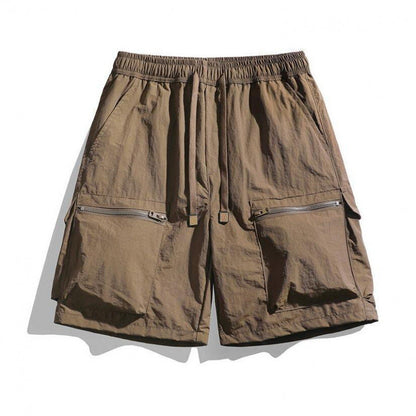 Herren-Cargoshorts mit Kordelzug und Reißverschlusstaschen-Shorts for men-Alpenkind