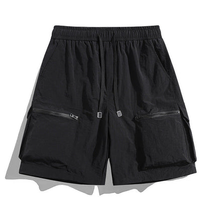 Herren-Cargoshorts mit Kordelzug und Reißverschlusstaschen-Shorts for men-Alpenkind