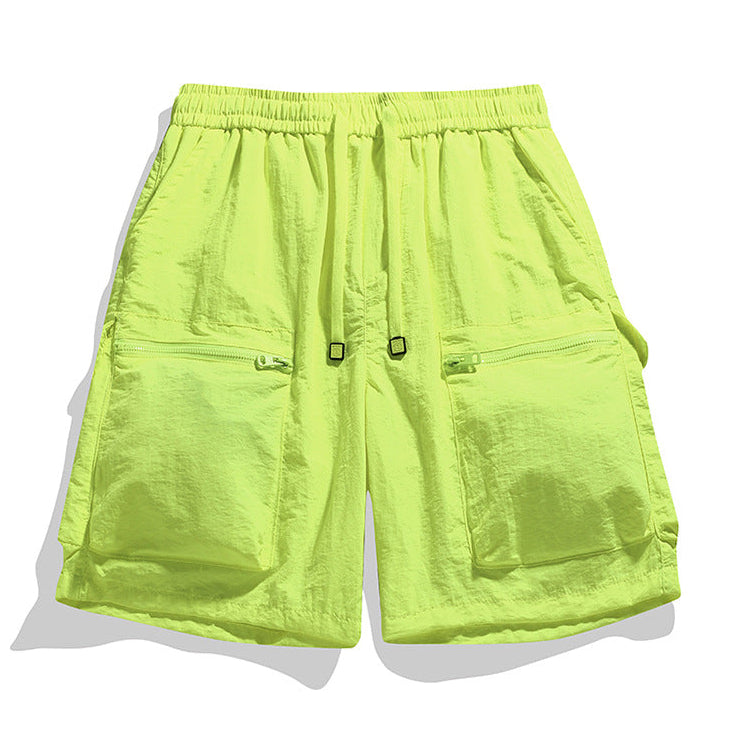 Herren-Cargoshorts mit Kordelzug und Reißverschlusstaschen-Shorts for men-Alpenkind