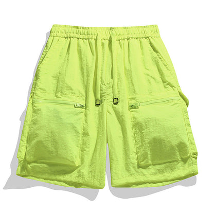 Herren-Cargoshorts mit Kordelzug und Reißverschlusstaschen-Shorts for men-Alpenkind