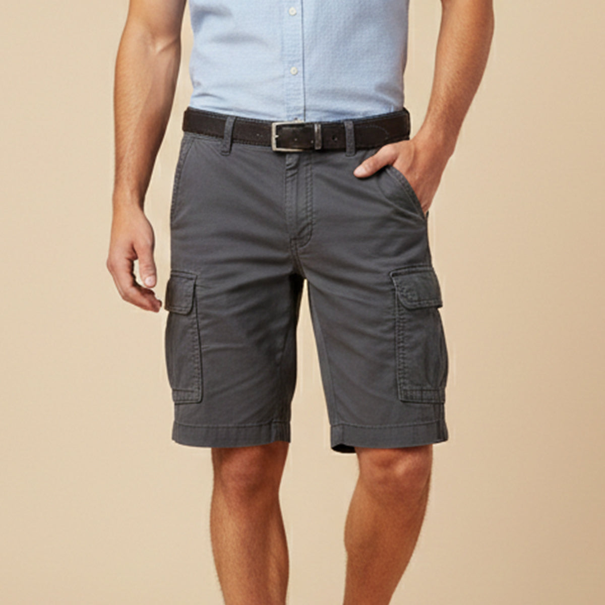 Herren-Cargoshorts mit Pattentaschen-Shorts for men-Alpenkind