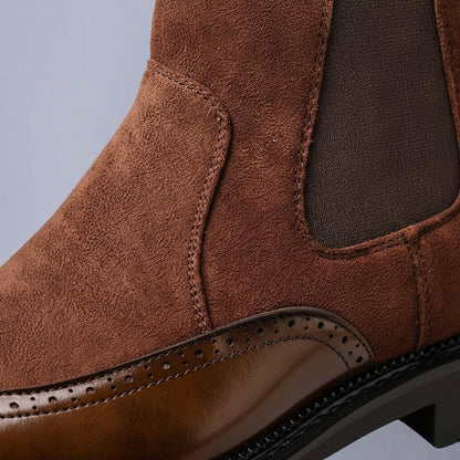 Herren-Chelsea-Boots mit Brogue-Details-Footwear for men-Alpenkind