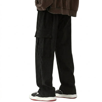 Herren Cord-Cargohose mit weitem Bein-Pants for Men-Alpenkind