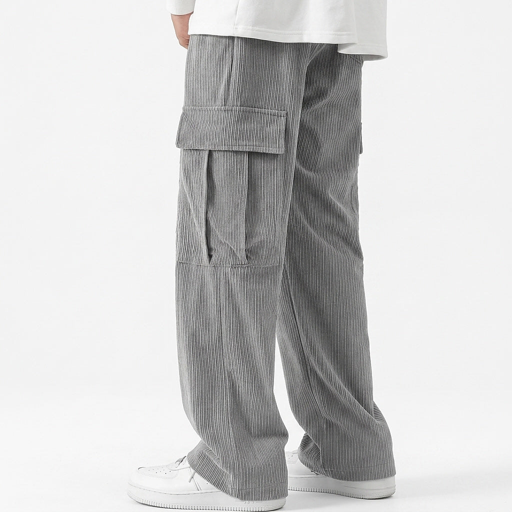 Herren Cord-Cargohose mit weitem Bein-Pants for Men-Alpenkind