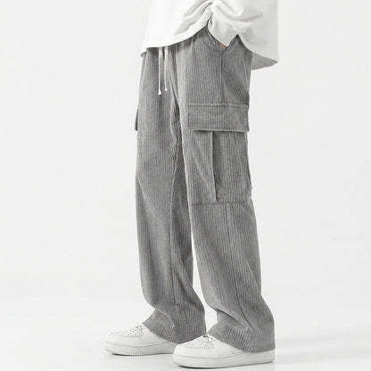 Herren Cord-Cargohose mit weitem Bein-Pants for Men-Alpenkind