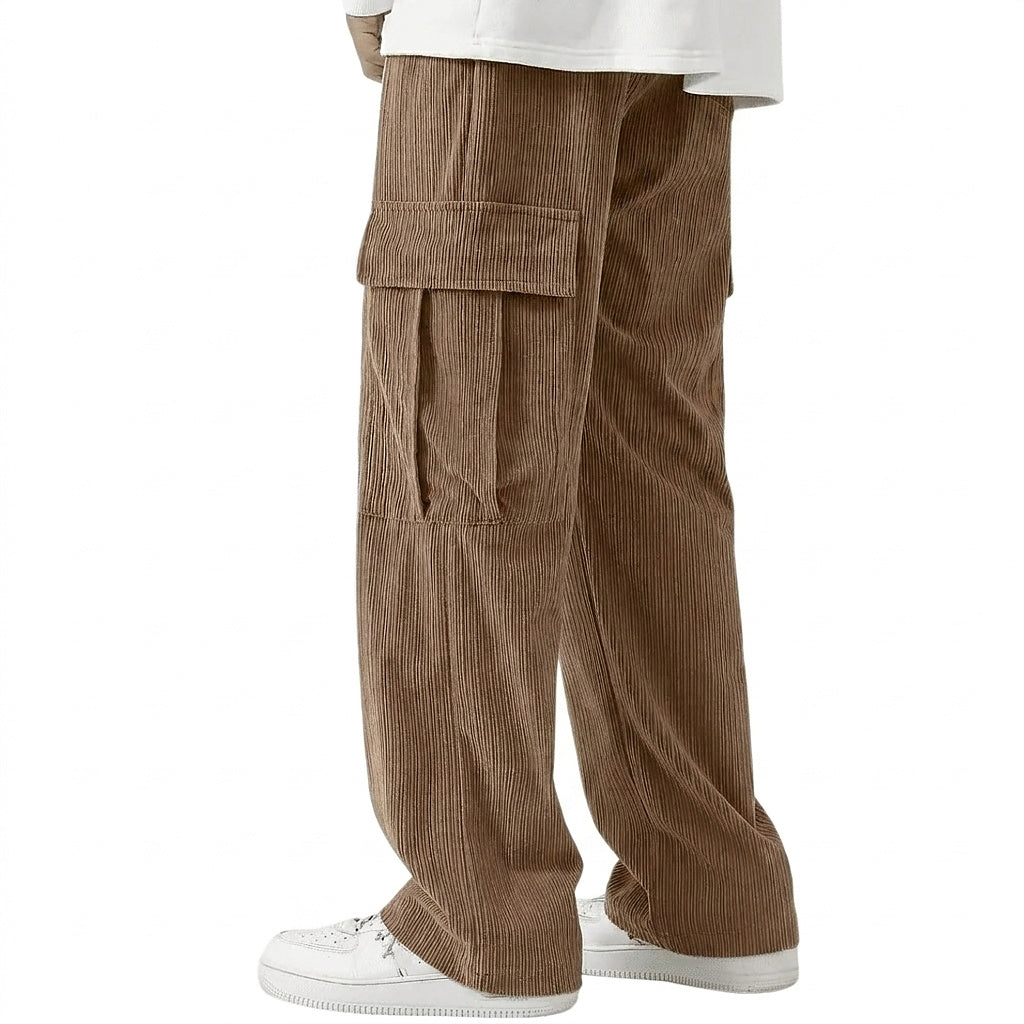 Herren Cord-Cargohose mit weitem Bein-Pants for Men-Alpenkind