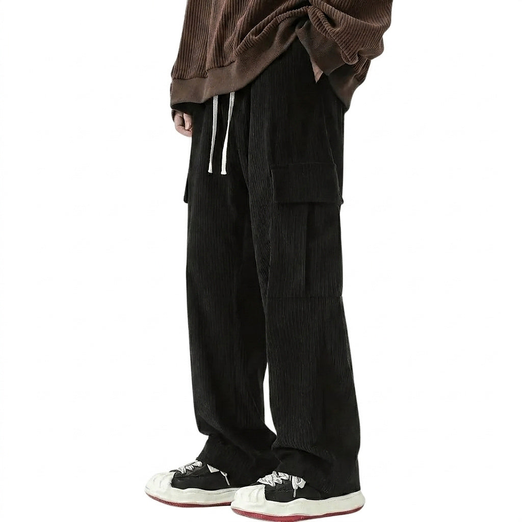Herren Cord-Cargohose mit weitem Bein-Pants for Men-Alpenkind