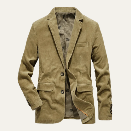 Herren Cordblazer mit Reverskragen und Knopfverschluss-Men Jackets-Alpenkind