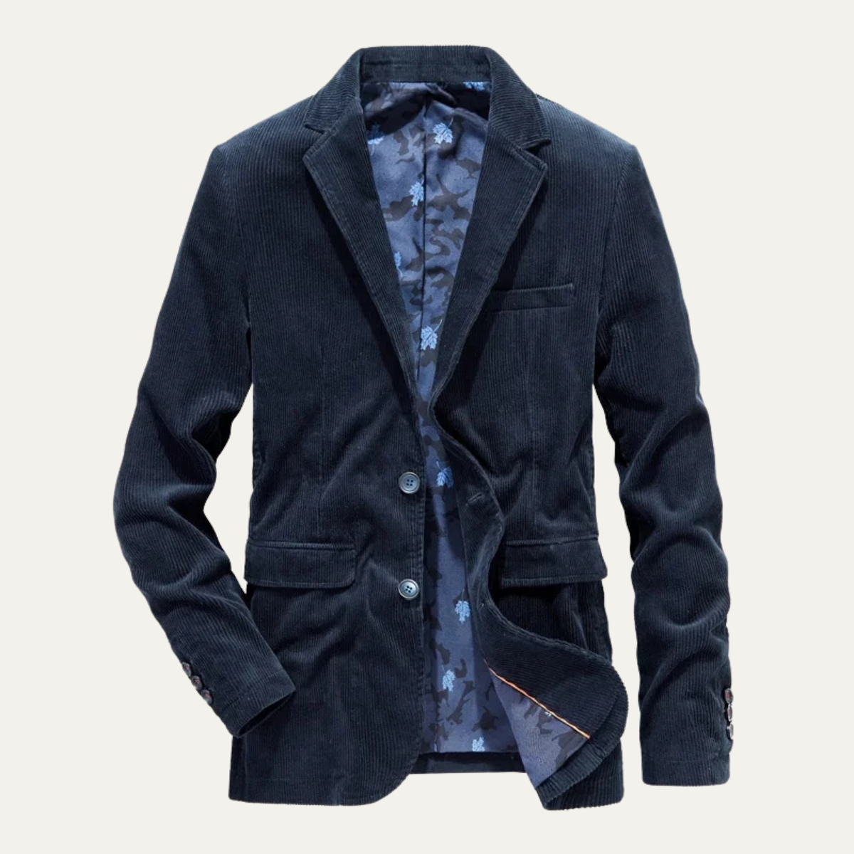 Herren Cordblazer mit Reverskragen und Knopfverschluss-Men Jackets-Alpenkind