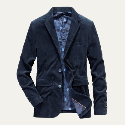 Herren Cordblazer mit Reverskragen und Knopfverschluss-Men Jackets-Alpenkind