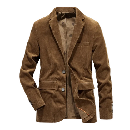 Herren Cordblazer mit Reverskragen und Knopfverschluss-Men Jackets-Alpenkind