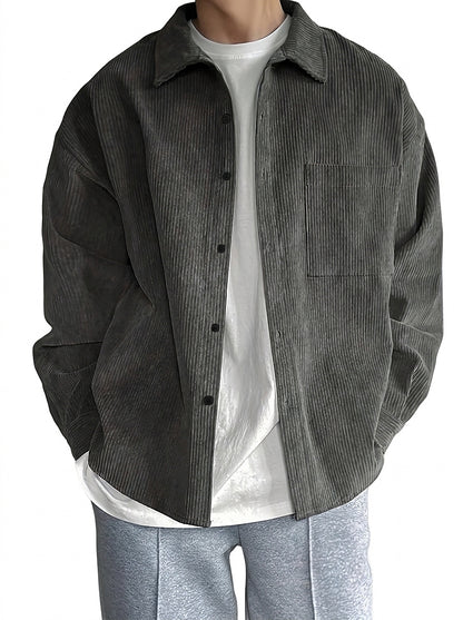 Herren-Cordhemd mit Knopfleiste-Shirts for men-Alpenkind