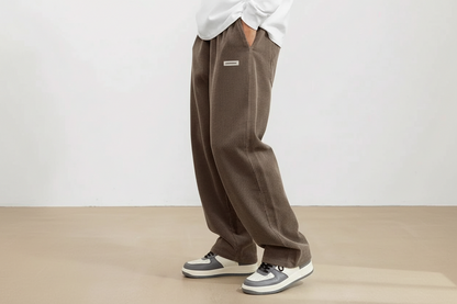 Herren Cordhose mit Elastischem Bund und Geradem Bein-Men Pants-Alpenkind