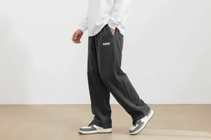 Herren Cordhose mit Elastischem Bund und Geradem Bein-Men Pants-Alpenkind