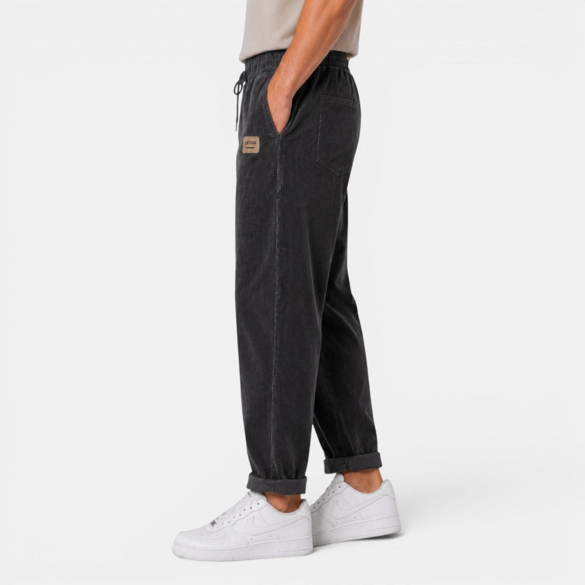 Herren-Cordhose mit geradem Bein-Pants for Men-Alpenkind