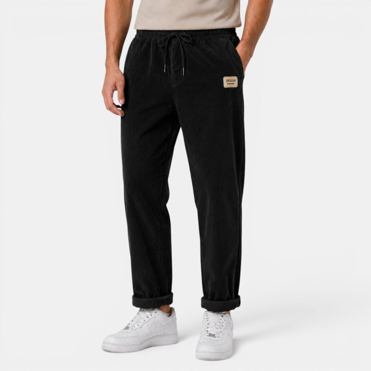 Herren-Cordhose mit geradem Bein-Pants for Men-Alpenkind