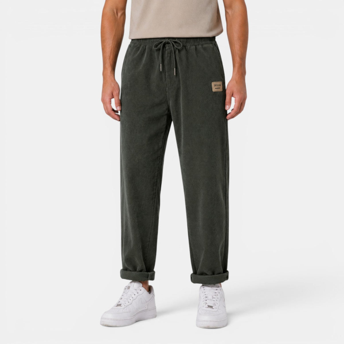 Herren-Cordhose mit geradem Bein-Pants for Men-Alpenkind