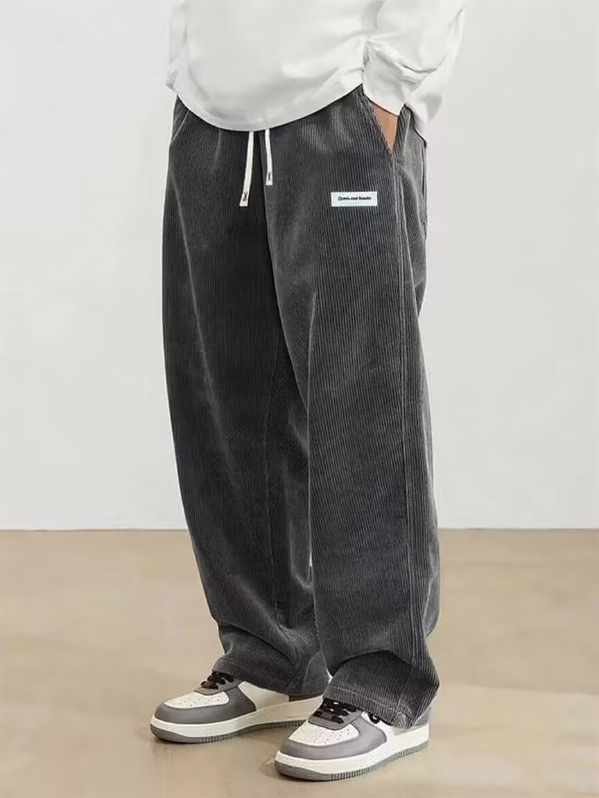 Herren-Cordhose mit geradem Bein-Pants for Men-Alpenkind
