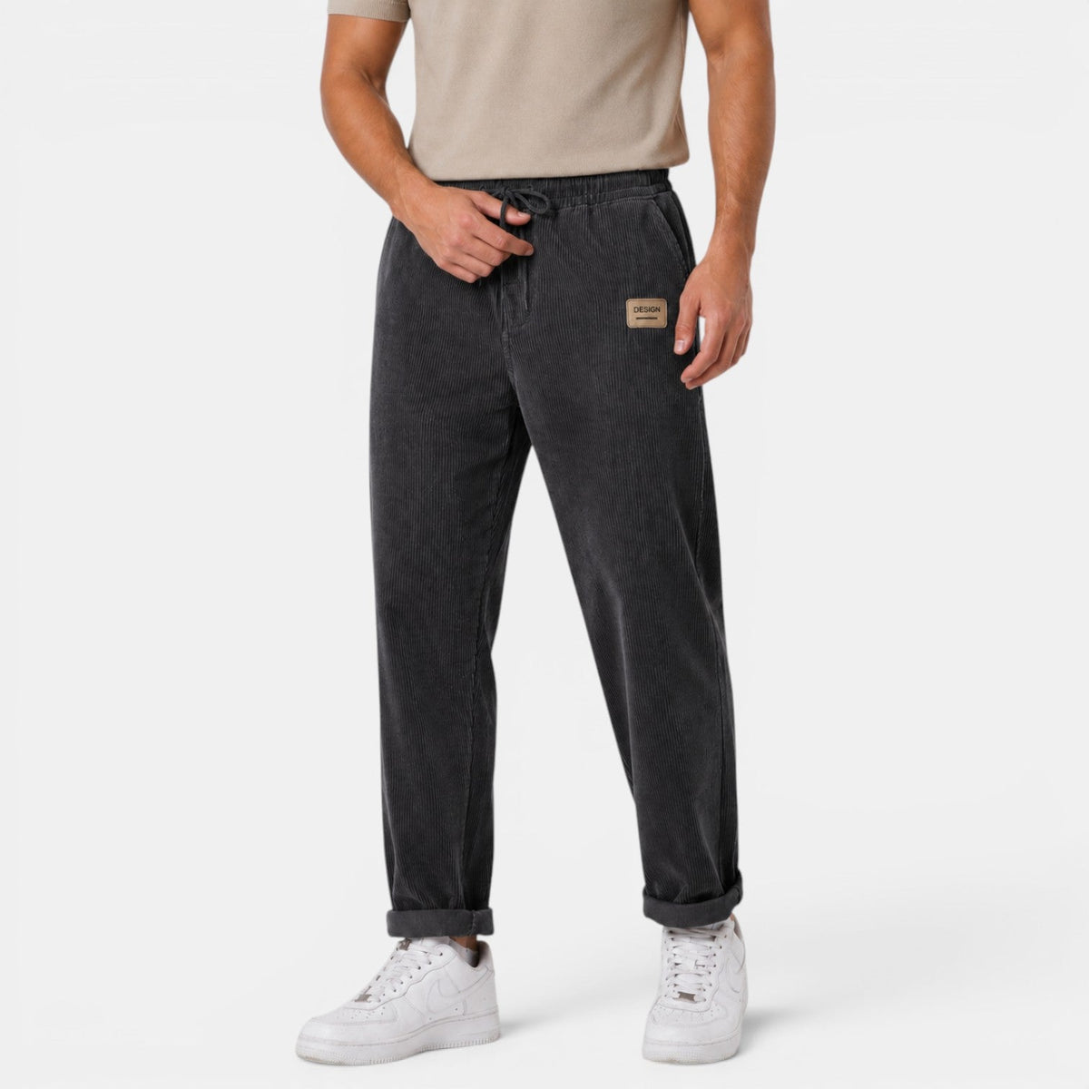 Herren-Cordhose mit geradem Bein-Pants for Men-Alpenkind