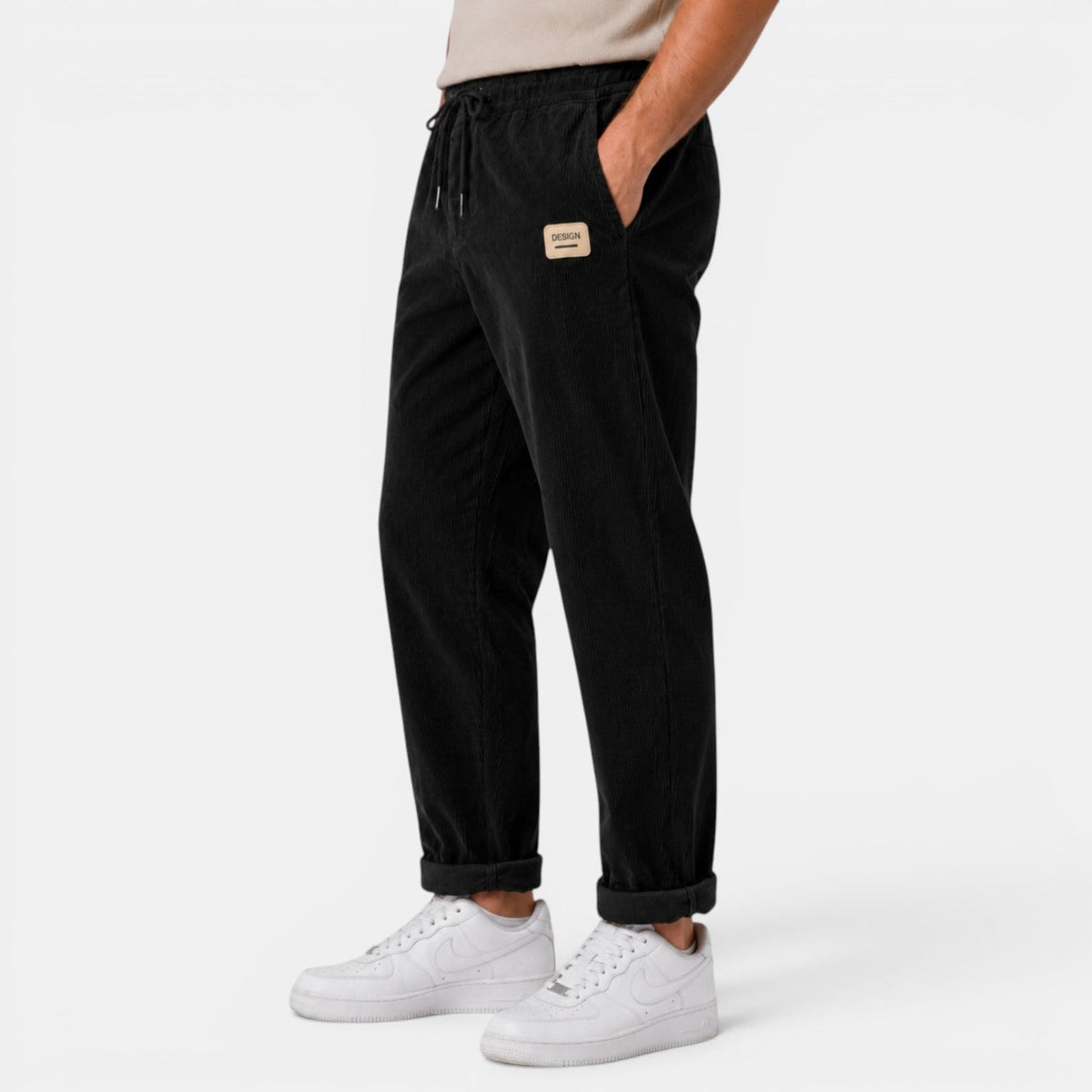Herren-Cordhose mit geradem Bein-Pants for Men-Alpenkind