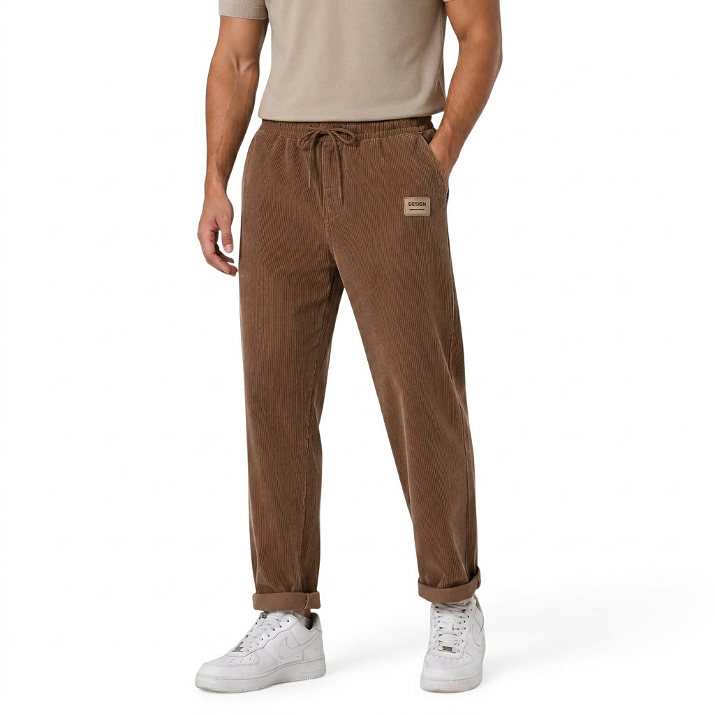 Herren-Cordhose mit geradem Bein-Pants for Men-Alpenkind