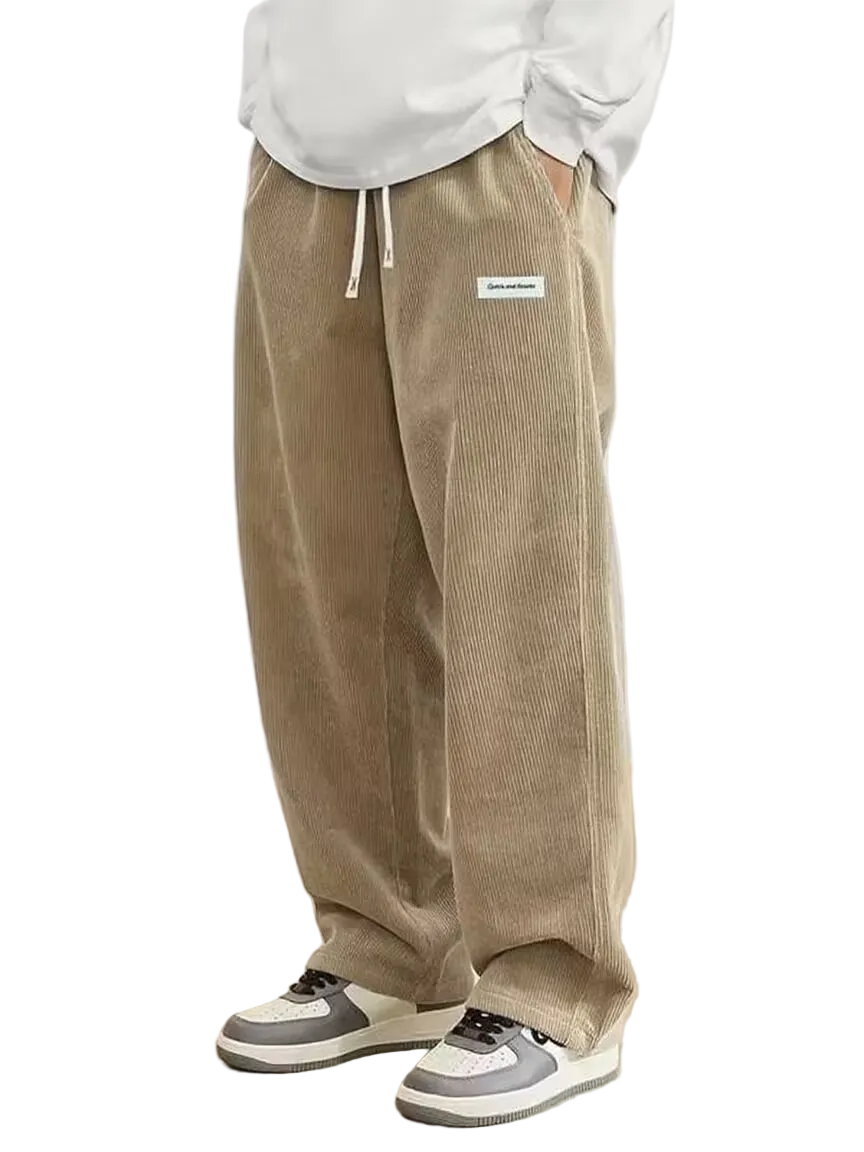 Herren-Cordhose mit geradem Bein-Pants for Men-Alpenkind