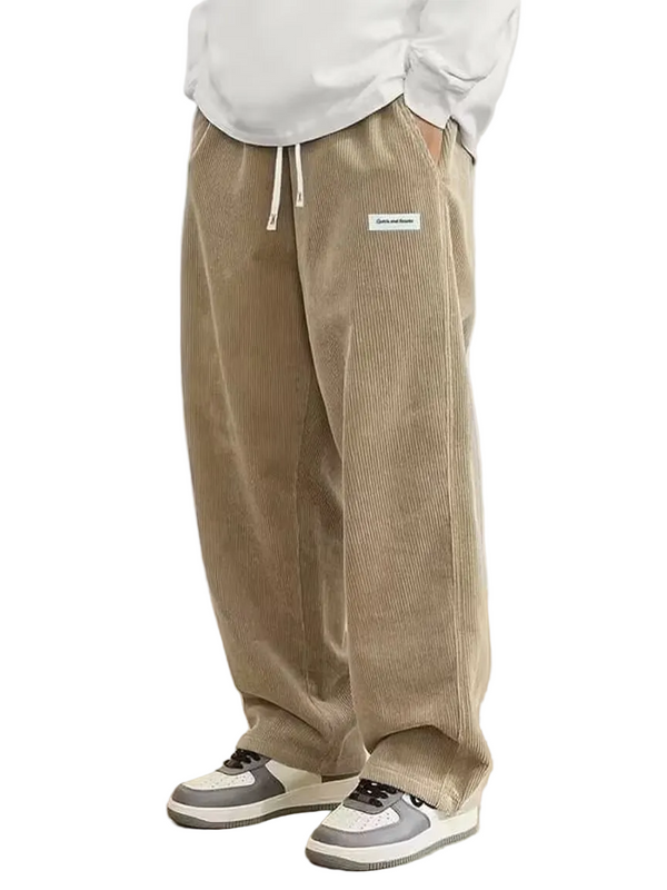 Herren-Cordhose mit geradem Bein-Pants for Men-Alpenkind