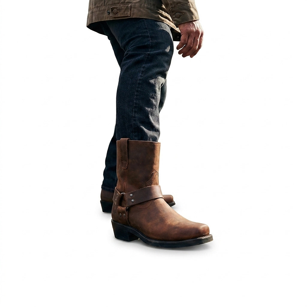 Herren-Cowboystiefel mit Riemen-Footwear for men-Alpenkind