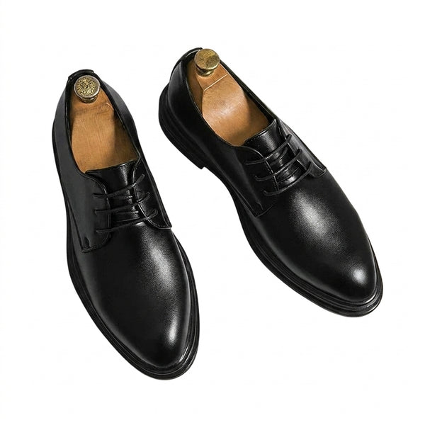 Herren-Derby-Schuhe mit glänzender Oberfläche und dicker Sohle-Dress shoes for men-Alpenkind