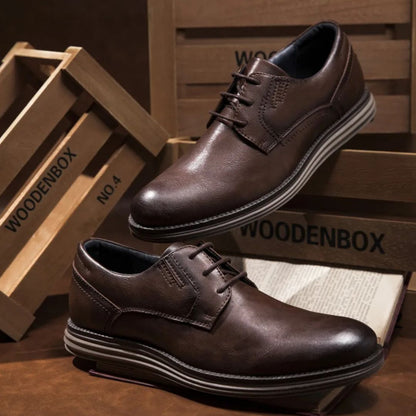 Herren Derby-Sneaker mit Schnürung und Kontrastsohle-Footwear for men-Alpenkind