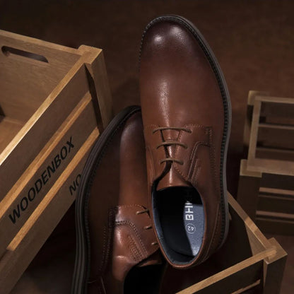 Herren-Derbyschuhe zum Schnüren mit Kontrastsohle-Footwear for men-Alpenkind