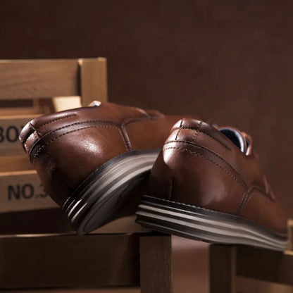 Herren-Derbyschuhe zum Schnüren mit Kontrastsohle-Footwear for men-Alpenkind